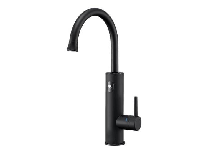 ESIP Wasserhahn mit durchlauferhitzer,Schwarz Küchenarmatur Armatur mit integriertem Durchlauferhitzer wasserhahn, 3000W Temperaturanzeige elektrischer wasserhahn, Wasserhahn küche 360° schwenkbar