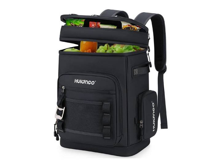 LuxusKollektion Kühltasche Kühlrucksack wasserdicht isoliert auslaufsicher faltbar pure black