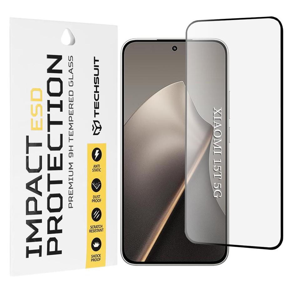 Techsuit - ESD Glass - Xiaomi 15T - Black (Xiaomi 15T) (64981741)