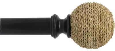 Urbanest Natural Jute Ball Curtain Drapery Rod, 1-inch Diameter
