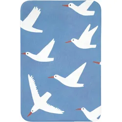 WC-VORLEGER Vögel - Weiß - Muster Toilettenvorleger 60x90 cm