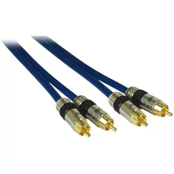 Kindermann Audio-Kabel Cinch 10m 5763000110 Pro Stereo Stecker/Stecker (10 m, Cinch Kabel), Audiokabel