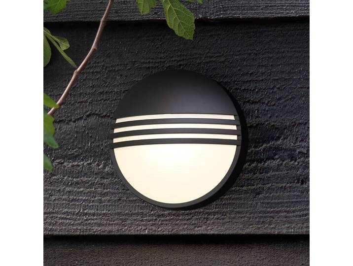 Philips LED Außenwandleuchte Yarrow, schwarz, Kunststoff, Modern