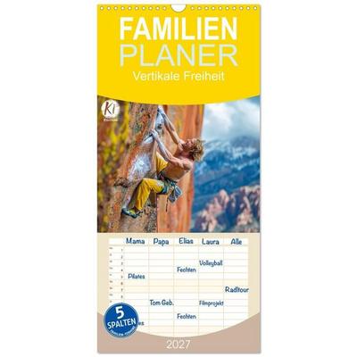 Familienplaner 2027 - Vertikale Freiheit mit 5 Spalten (Wandkalender, 21 x 45 cm) CALVENDO