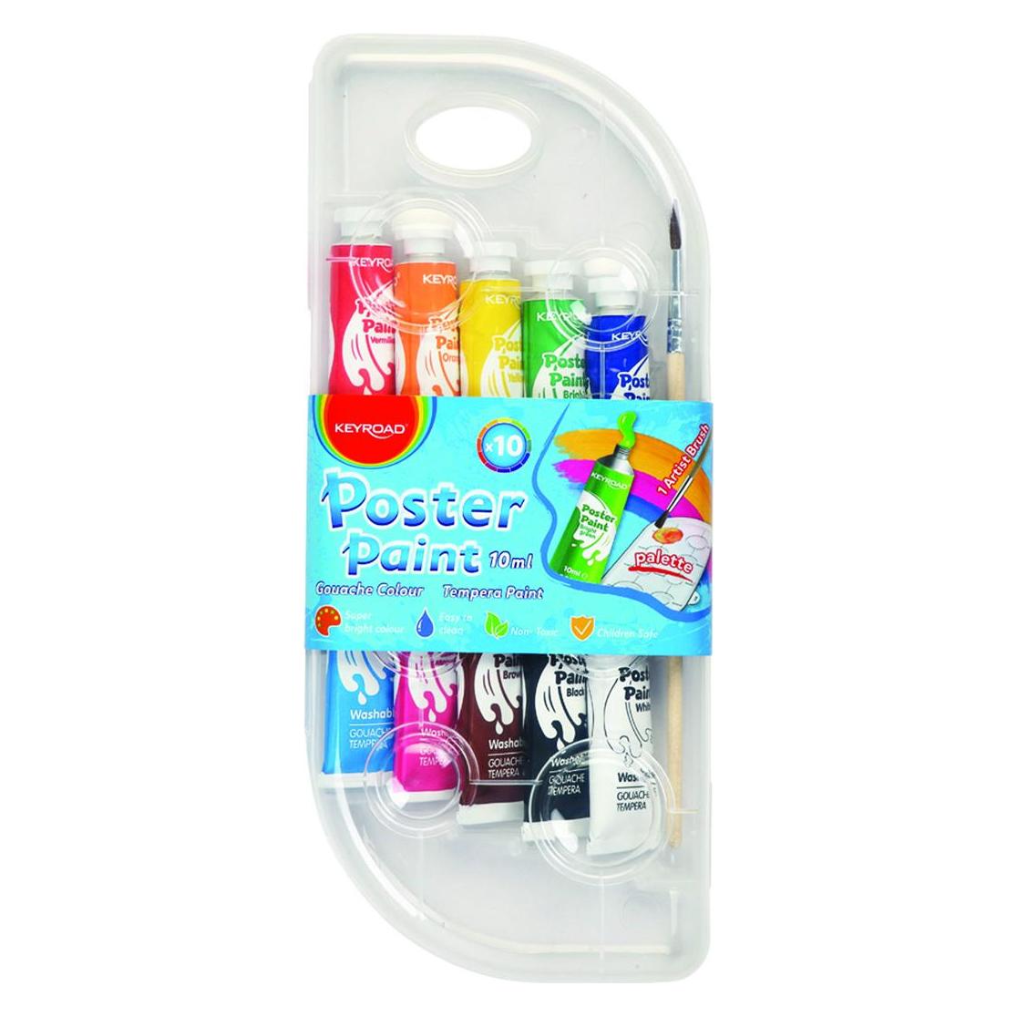 Keyroad Posterfarben, im karton, 10 x 10 ml, farbmischung (41460352)