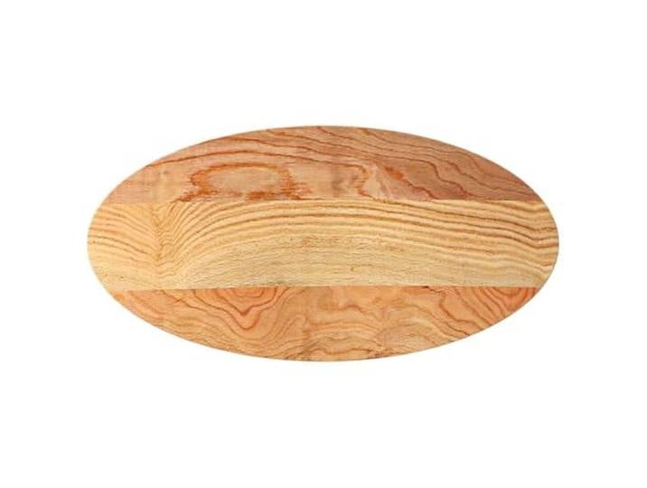 KLGBNCVE Tischplatte Hellbraun 100x50x4 cm Massivholz Eiche Oval Multifunktional, Pflegeleicht, Robust, Für Couchtisch, Beistelltisch, Stehtisch
