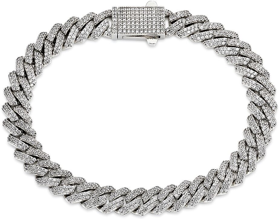 Armband BRUNO BANANI "Schmuck Geschenk mit Glitzersteinen", silber (messingfarben, kristallweiß, kristallweiß), Armbänder, Damen, 19cm, Messing, Armband, mit Zirkonia (synth.)
