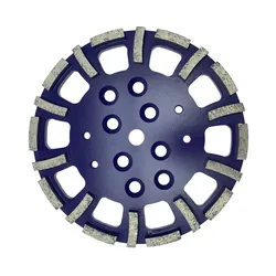 Diamantschleifteller Ø 250mm - Schleiftopf für harten Beton (C50), Körnung #30, für Bodenschleifmaschine
