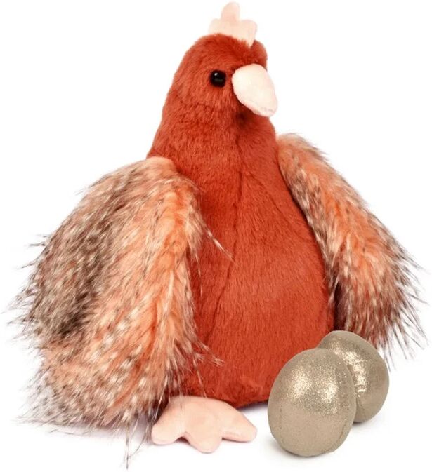 Histoire d'Ours Les Poules : Peluche Poule et ses œufs d'or 28 cm - Histoires d'Ours
