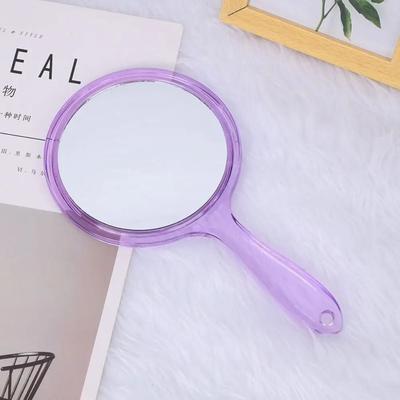 Uplift Picks Double Sided Handheld Makeup Mirror 1X 3X Magnifying Beauty Mirror light Purple transparent