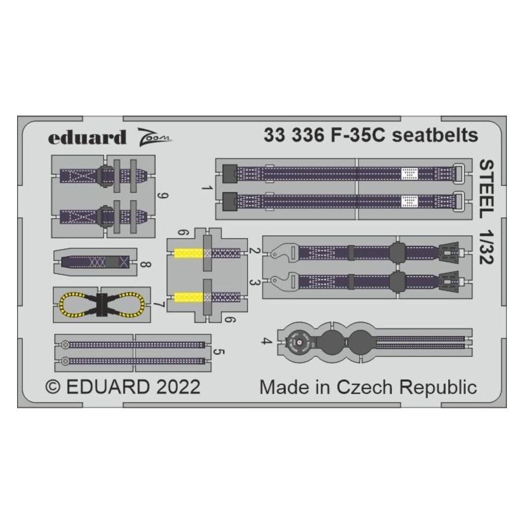 Eduard F-35C seatbelts STEEL for TRUMPETER (33336)