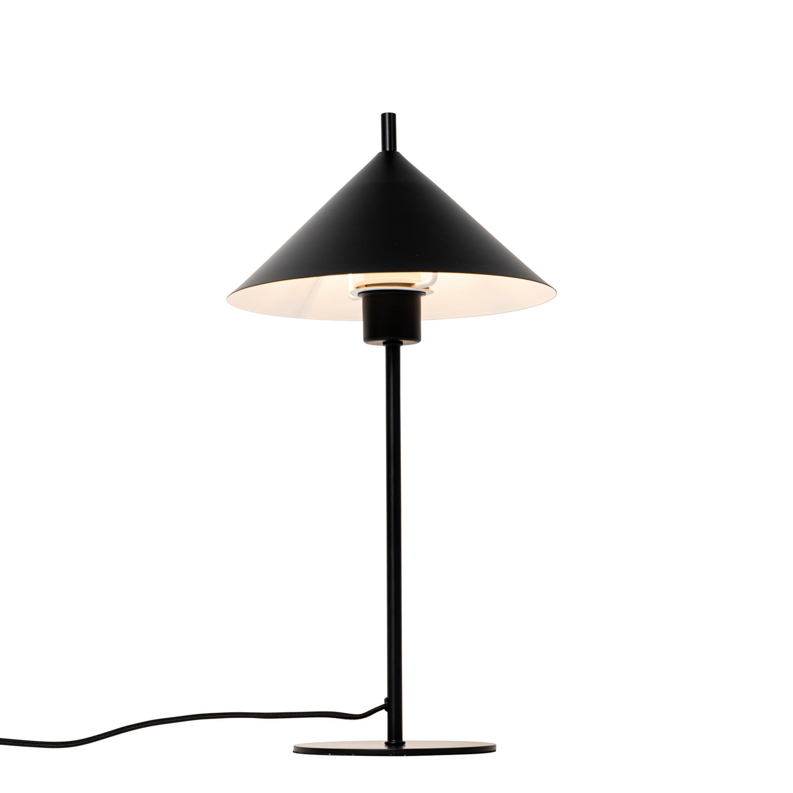 Qazqa Triangolo Design tafellamp zwart met dimbare E27 fitting