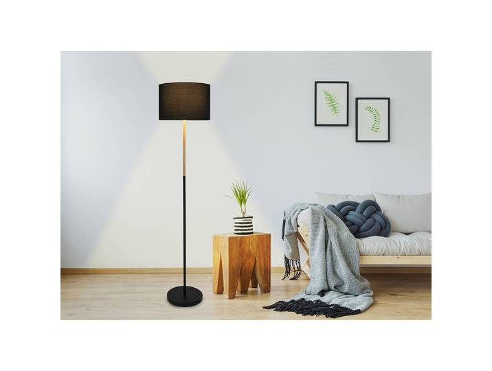 Lampadaire Tessile II Ø 36cm Marron/Noir Tissu mélangé E27