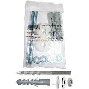 Tox Schrauben-Dübel-Set 04510113, Waschtischbefestigung, 14x75mm Universaldübel & Schrauben, 10-teilig