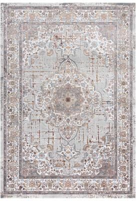 Alora Decor Opal Grey, Gold, Brown, and Blue Rug
