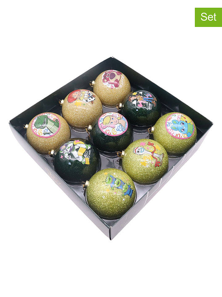 Christmas Inspirations 9er-Set: Christbaumkugeln "Toy Story" in Bunt - Ø 7,5 cm - onesize