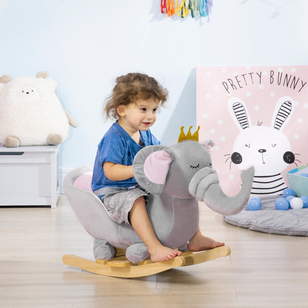 Zoomie Kids Alin Rocker Gray 45cm H X 33cm W X 60cm L