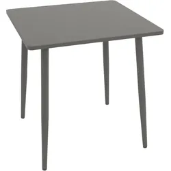 Bistrotisch DENVER 70x70cm quadratisch, Metall grau