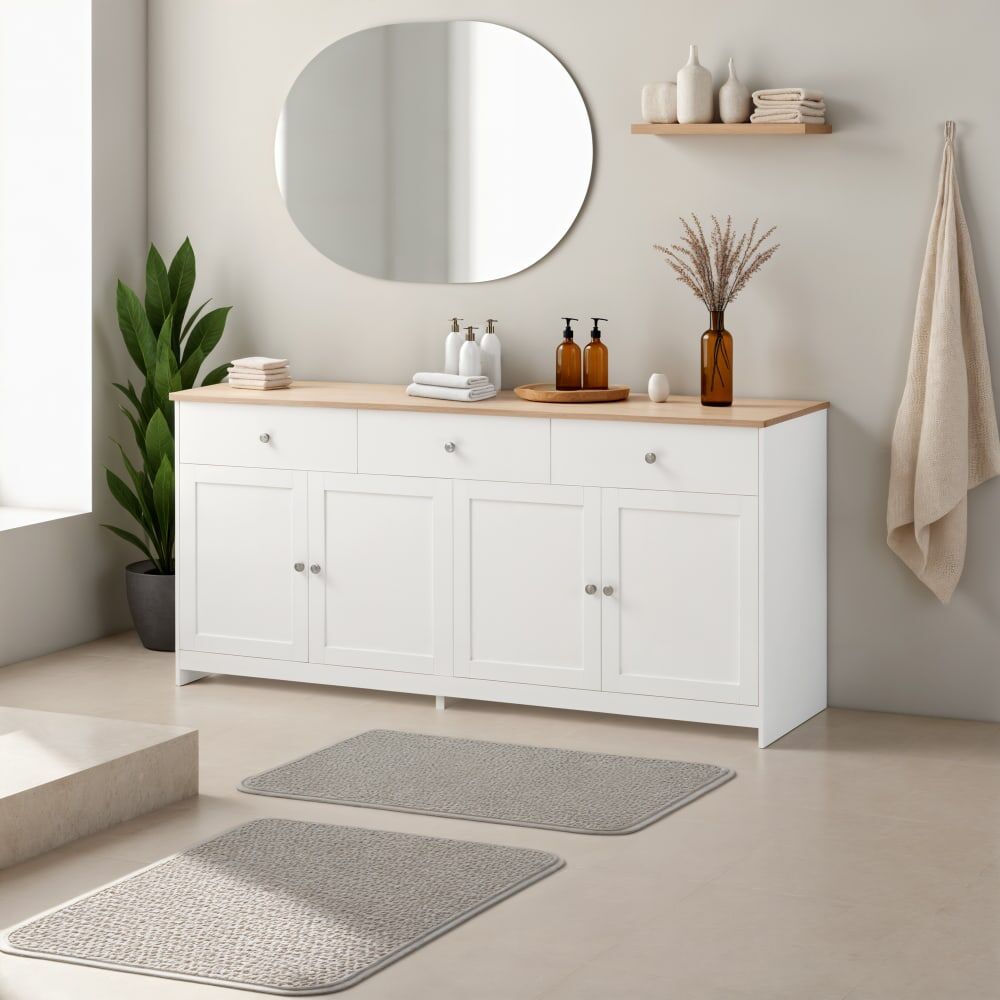 Urban Meuble Bureau pliant d'angle rustique style industriel 120x120cm Blanc 160x75x37cm