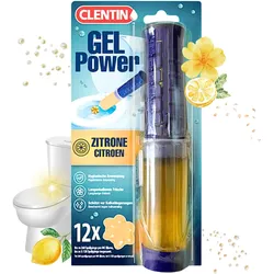 CLENTIN WC Reiniger Gel Stempel Lemon 12 St x 75ml - 144 Blumen 37.440 Spülgänge