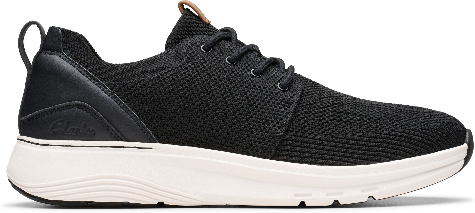 Sneaker CLARKS "Motion Trek", Herren, Gr. 41,5, schwarz, Kunstfaser, Schuhe Sneaker, mit innovativer Technologie