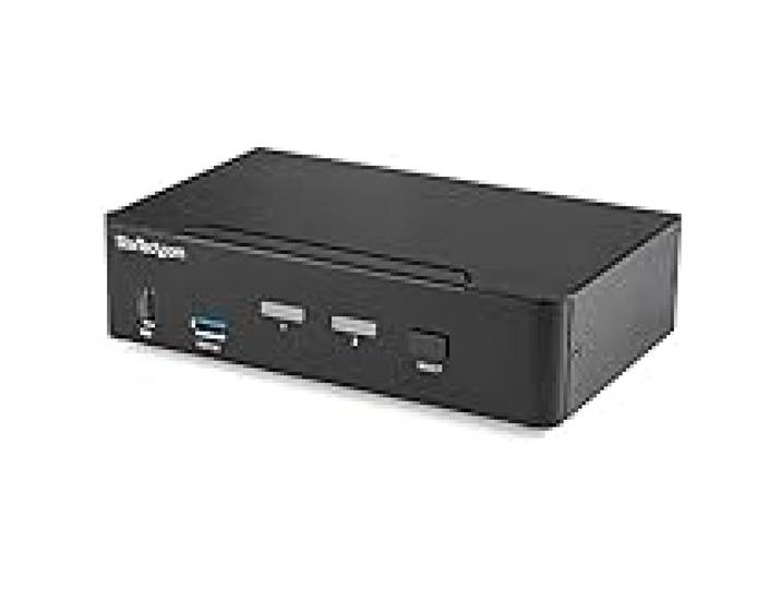 StarTech Switch KVM DisplayPort 2 Ports 4K 60Hz, Hub USB 3.0, Audio, Unique