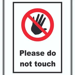 HB-Druck Do not touch Schild A5 Rückseite selbstklebend
