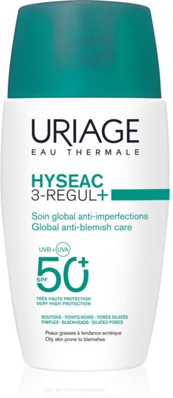 Uriage Hyseac 3-Regul+ Global Anti-Blemish Care SPF50+ crème de jour pour peaux grasses SPF 50+ 50 ml