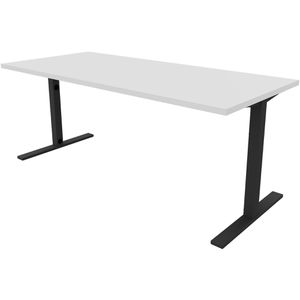 Quadrifoglio Schreibtisch Idea+ Tube, weiß / dunkelgrau, 180 x 73 x 80 cm