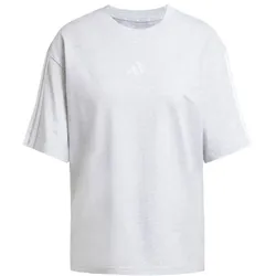 adidas Essentials 3-Stripes Boyfriend T-Shirt Damen - lgreyh/whit