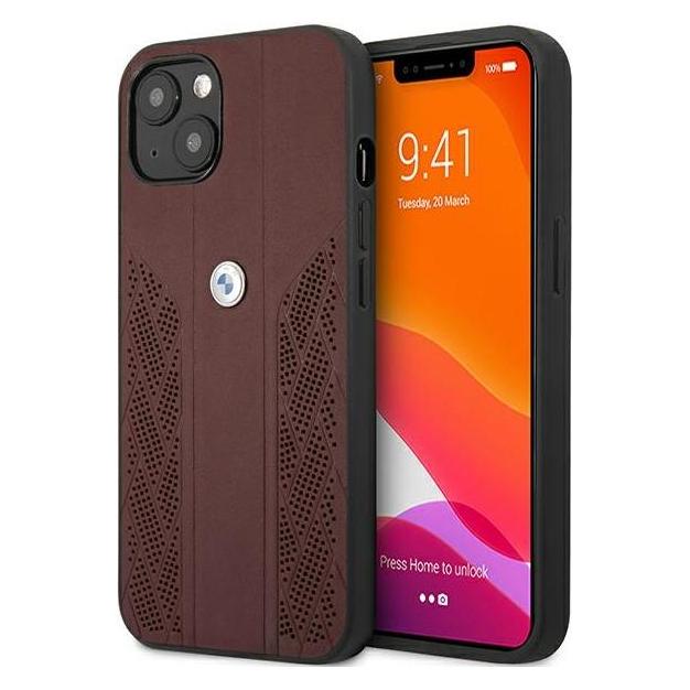 BMW Hard Cover Curve Perforated (Apple iPhone 13, Apple iPhone 13 Pro, Apple iPhone 13 Pro Max, Apple iPhone 14, Apple iPhone 15) (BMHCP13MRSPPR)
