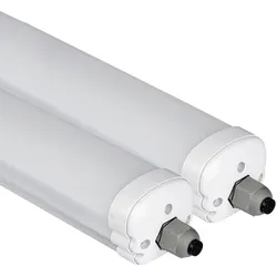 2x LED Decken Wannen Feucht- Nassraum Lampe Leuchte Keller Werkstatt Garage Kaltweiß 4320lm 36 Watt