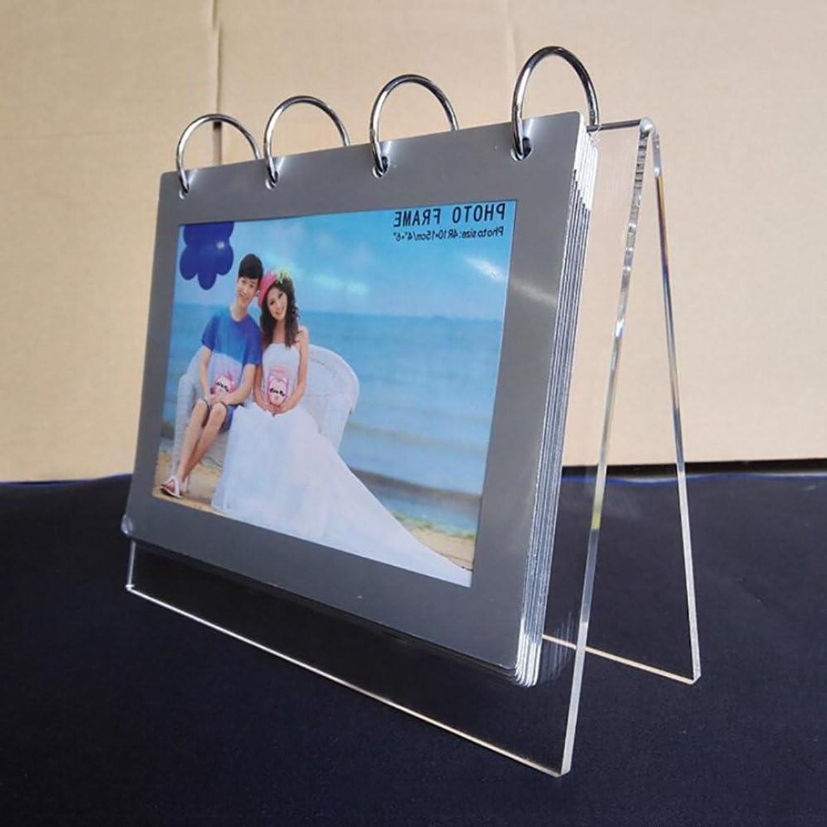 Transparante Acrylfotolijst met verticale standaard voor menu's of foto's