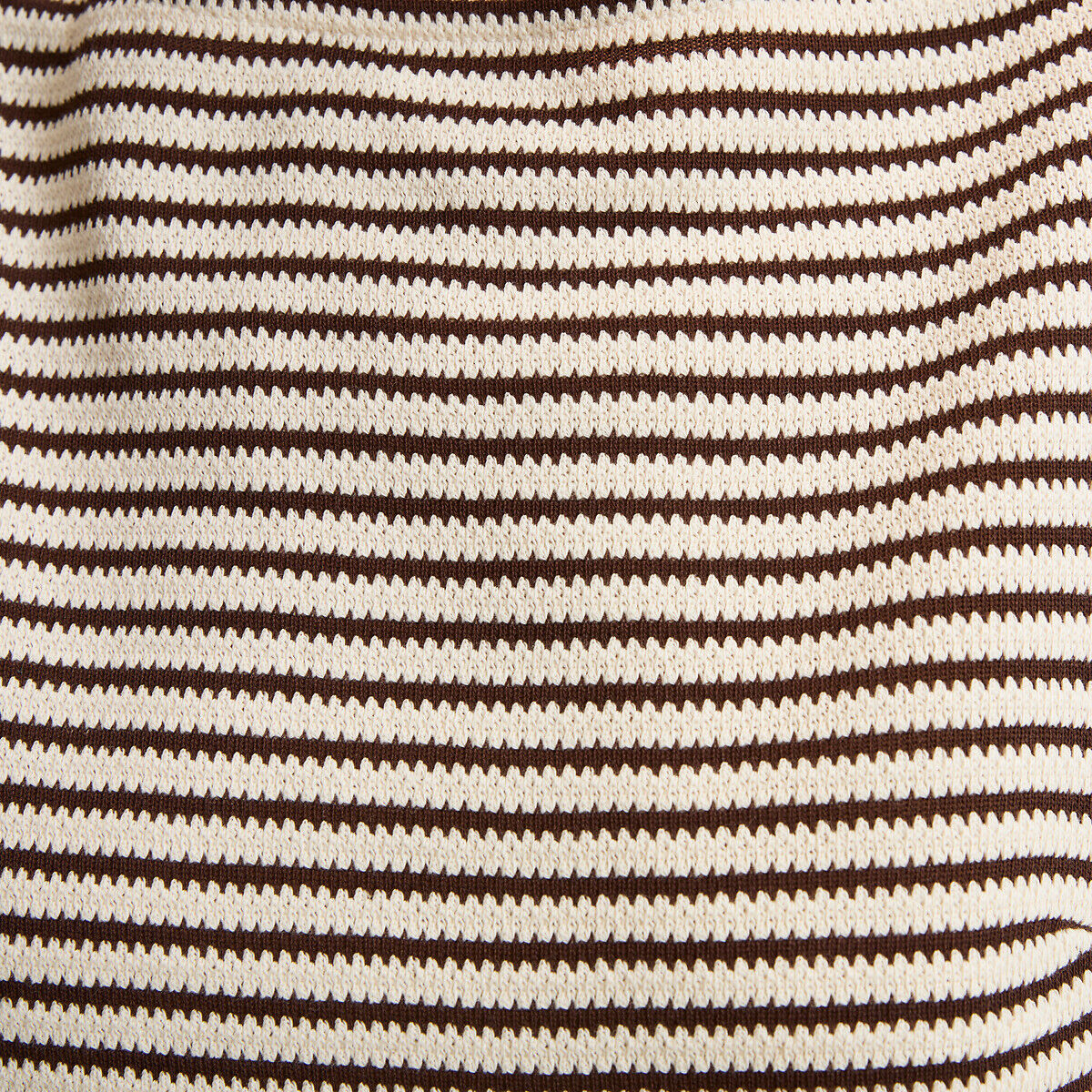 LA REDOUTE COLLECTIONS Débardeur col rond en crochet rayé