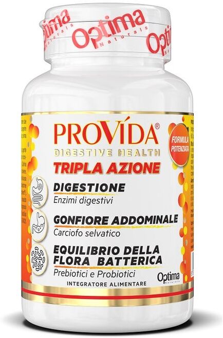 OPTIMA NATURALS Srl Provida Enzimi Vegetali Flacone 60 Capsule 500 mg - Integratore Digestivo