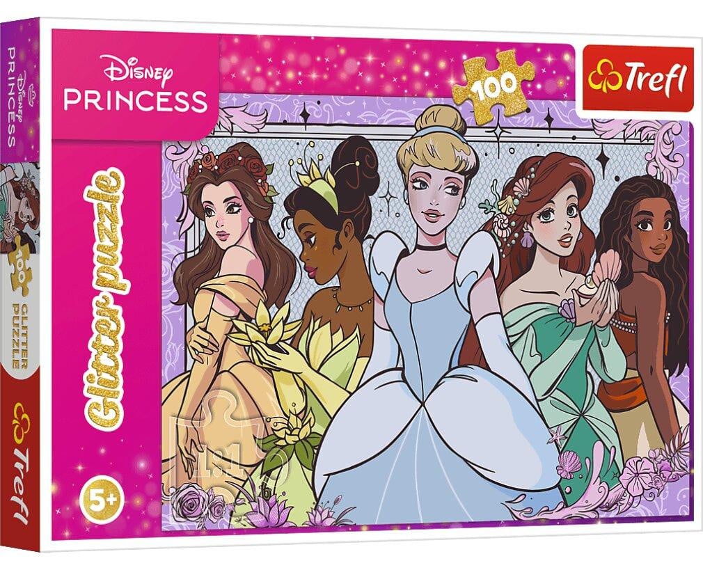 Trefl Disney Prinsessen Puzzel met 100 stukjes en glitter