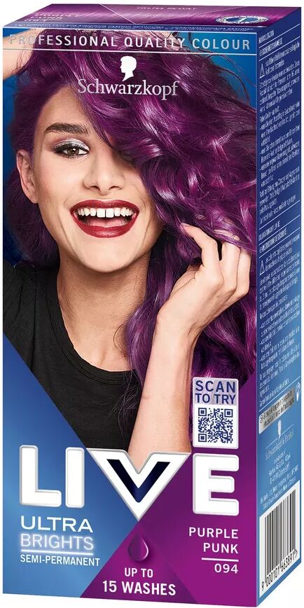 LIVE - Ultra Brights Semi-Permanente Coloration, 1 Stück, Purple Punk