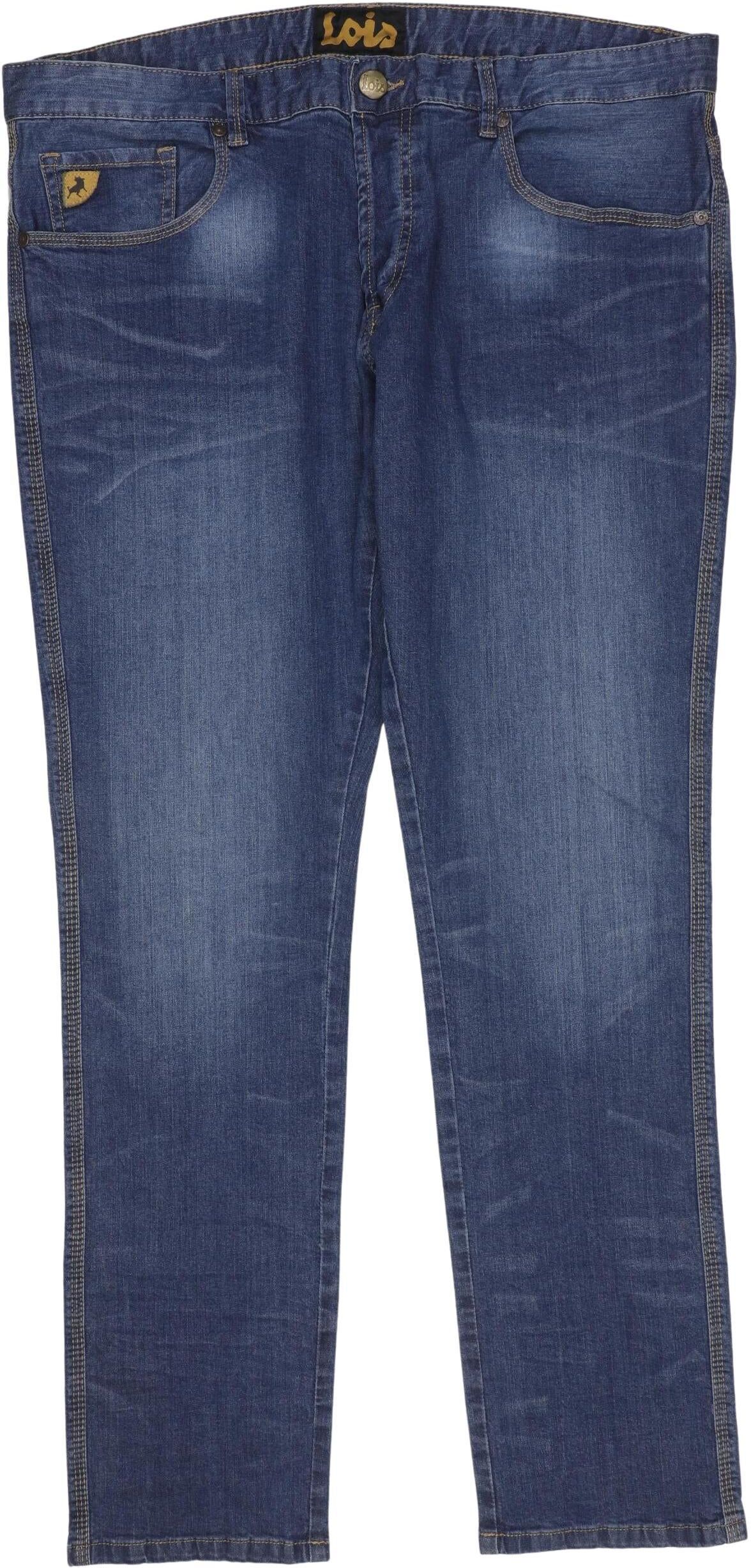 Lois Herren Jeans, Blau, Gr. W38, Elasthan / kein / Etikett - Second Hand