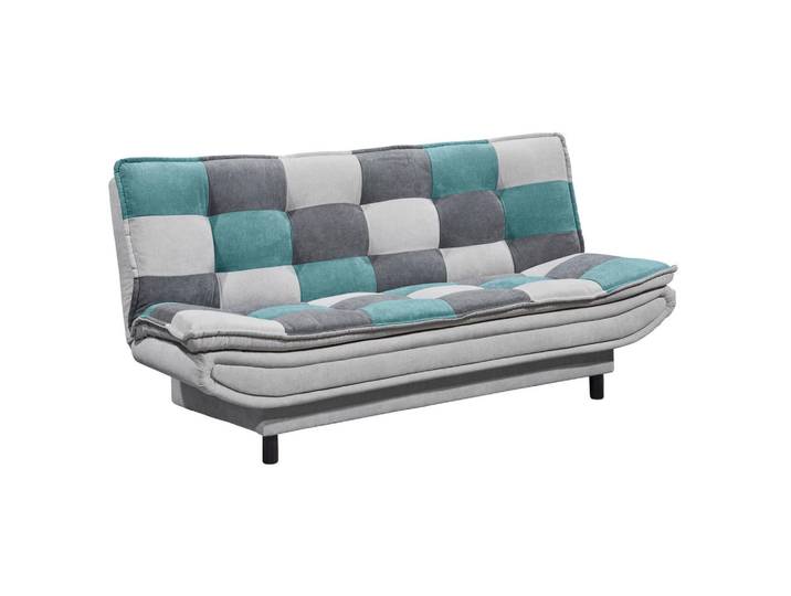 Mid.you Schlafsofa, Silberfarben, Türkis, Dunkelgrau, Kunststoff, 188x90x89 cm, Schlafen auf Sitzhöhe, Wohnzimmer, Sofas & Couches, Schlafsofas, Klappsofa