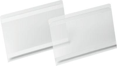 Etikettentasche Durable Hard Cover, A5 quer, selbstklebend, mit Permanent-Klebestreifen, rückstandsfrei ablösbar, PET Hartfolie, transparent