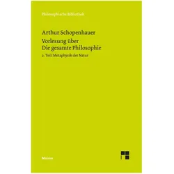 Schopenhauer:Vorlesung über Die gesamte, Fachbücher von Arthur Schopenhauer