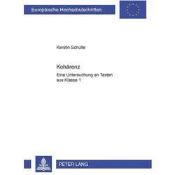 Kohärenz, Schulbücher von Kerstin Schulte