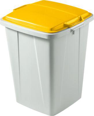Wertstoff-Sammelbehälter, 90 l, mit Deckel, gelb