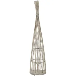 BAMBUS LATERNE H: 150 cm Holzfarbe Boho Stil