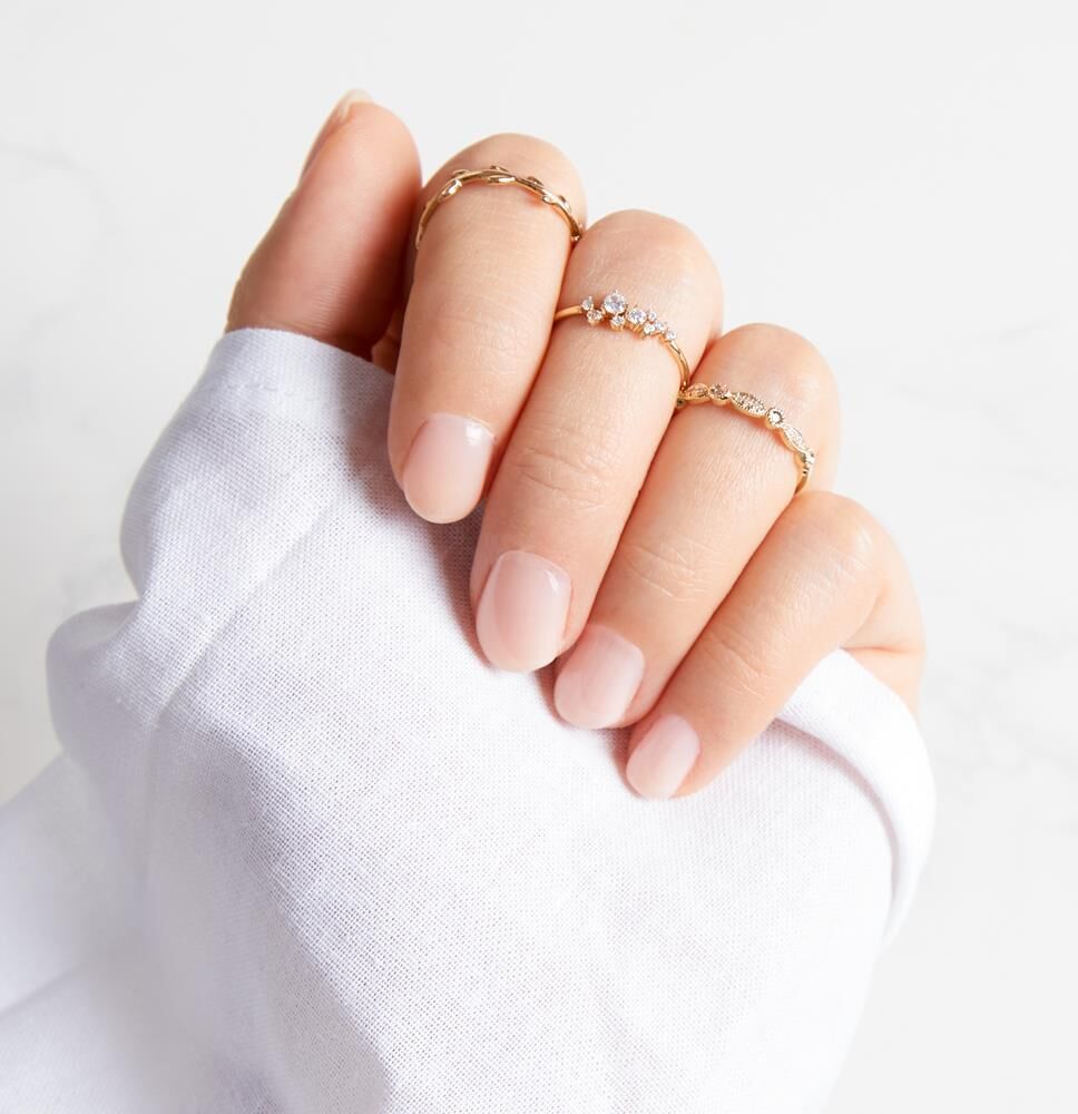 Unique 585er Roségold Ring 13 Diamanten gravierbar rosé