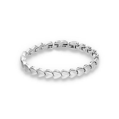 Armband S.OLIVER "Schmuck Geschenk Metall The Heart Row, Herz", silber (metallfarben), Armbänder, Damen, 18cm, Metall, Armband