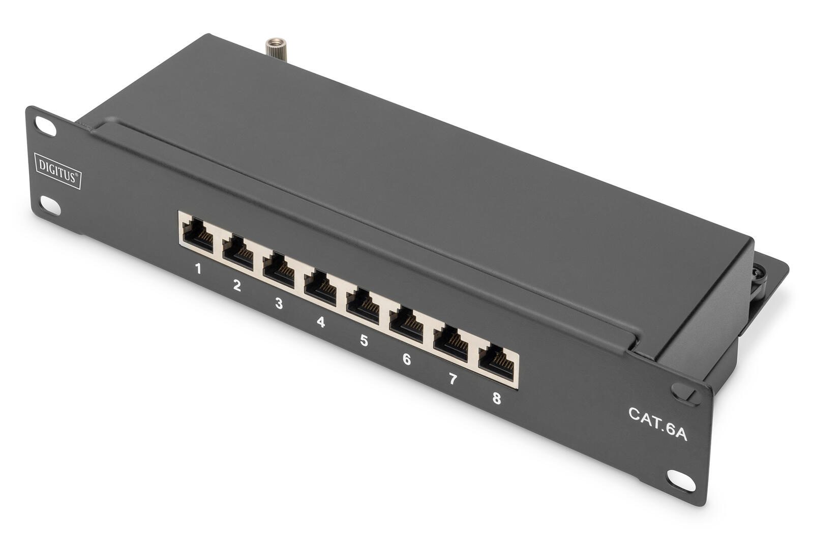 Digitus CAT 6A, Klasse E Patch Panel, geschirmt, schwarz DN-91608S-EA