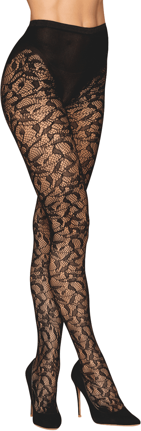 Dreamgirl Collant fantaisie noir avec imprimé culotte