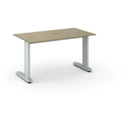 Büroschreibtisch PRIMO FLEXIBLE, 140x80 cm, Eiche natur