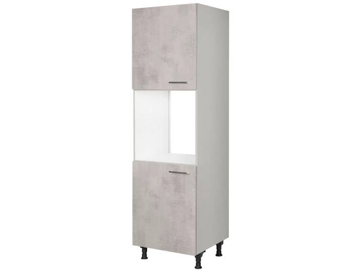 Nobilia Geräteumbauschrank Riva, Hellgrau, 2 Fächer, nur wie online abgebildet bestellbar, 60x216.6x58 cm, DGM-Klimapakt, Made in Germany, Goldenes M, Pefc, Blauer Engel, Küchen, Küchenmöbel, Küchenschränke, Geräteumbauschränke
